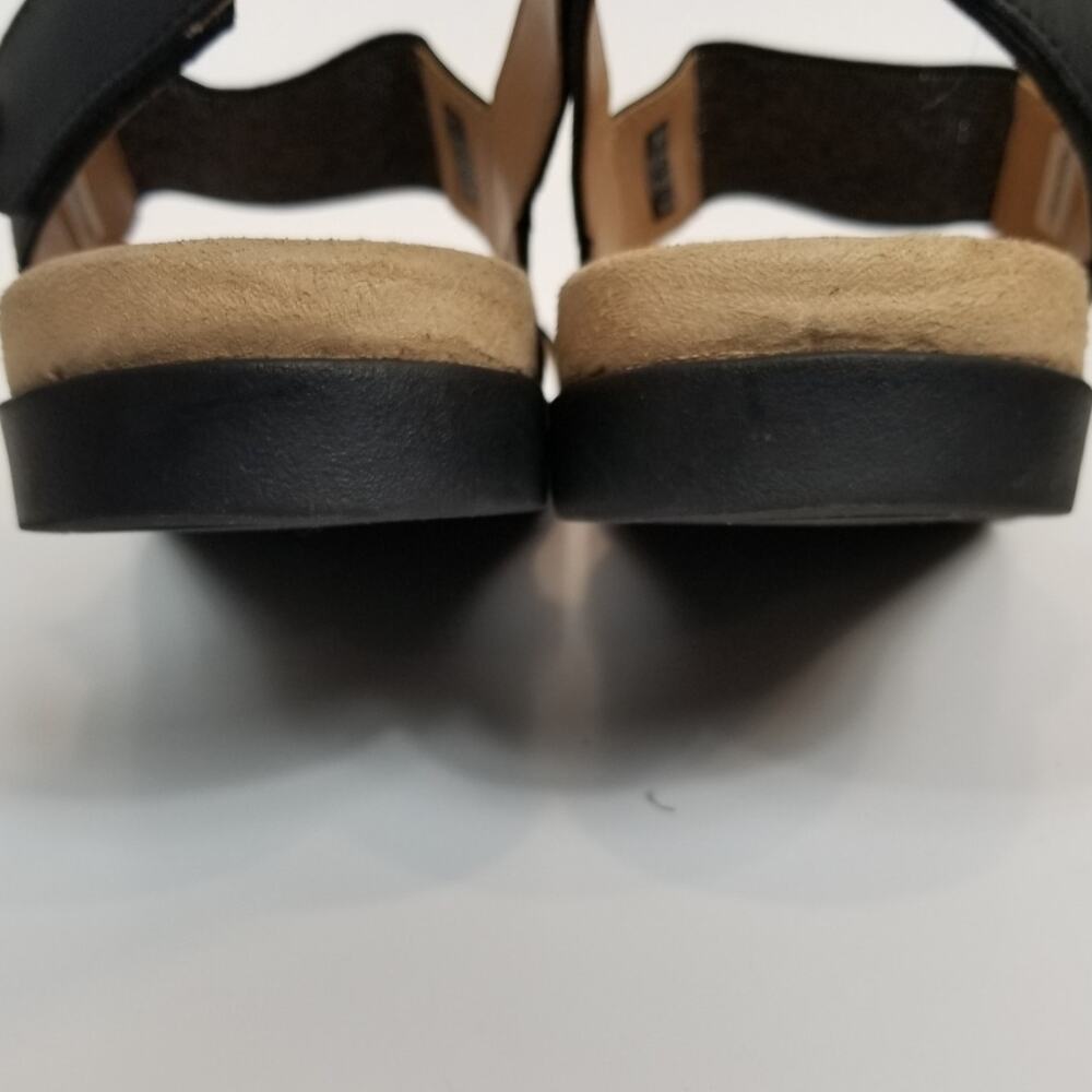 Spenco Sanabel Women's Black Silver Faux Leather Elastic Strap Comfort Sandals 8 - Picture 6 of 9